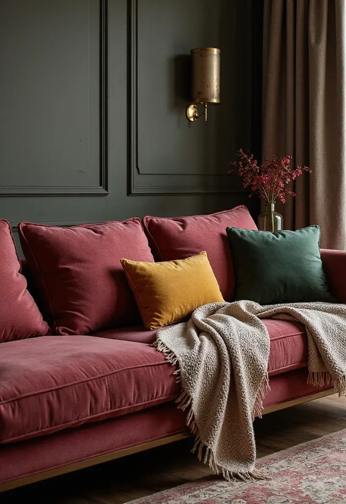 12 Bohemian Style Cushions That Will Transform Your Living Room into a Cozy Oasis! - 5. Textured Velvet Cushions