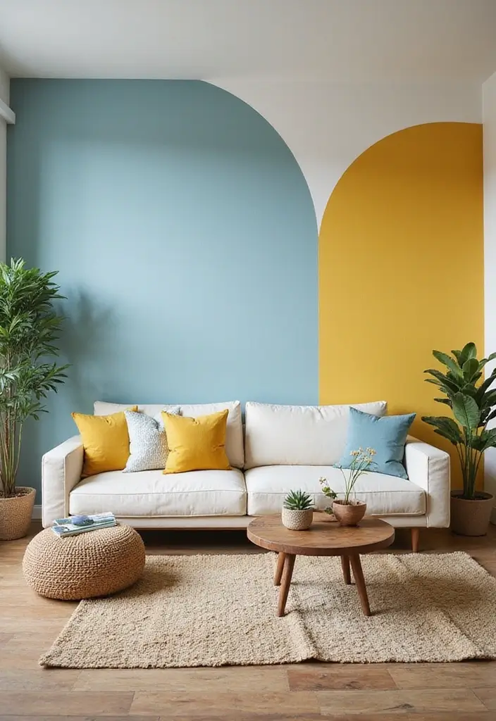 15 Coastal Living Room Inspirations That'll Make You Want to Dive Right In! - 15. Coastal Color Blocks