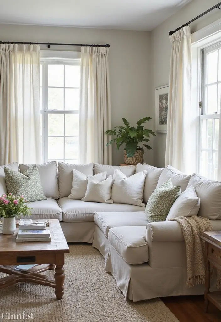 15 Coastal Living Room Inspirations That'll Make You Want to Dive Right In! - 7. Coastal Textiles
