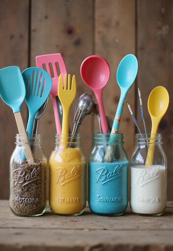 25 DIY Home Organization Projects That Will Transform Your Space (You Won't Believe #14!) - 1. Stylish Mason Jar Storage
