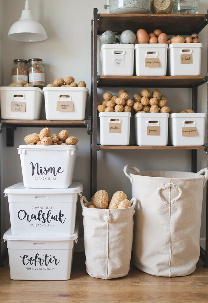 25 DIY Home Organization Projects That Will Transform Your Space (You Won't Believe #14!) - 12. Personalized Storage Labels