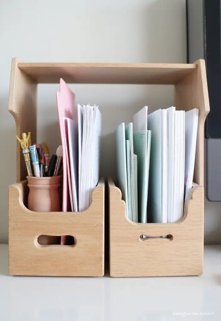 25 DIY Home Organization Projects That Will Transform Your Space (You Won't Believe #14!) - 13. DIY File Organizers