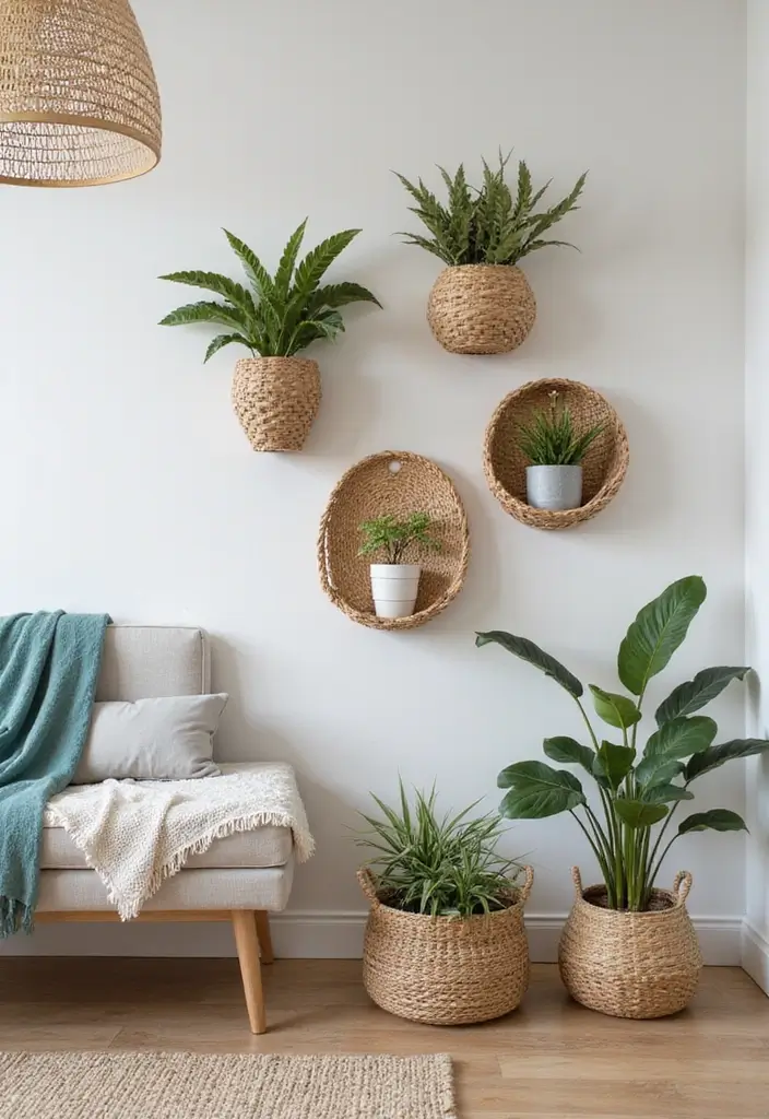 25 DIY Home Organization Projects That Will Transform Your Space (You Won't Believe #14!) - 17. Wall-Mounted Baskets