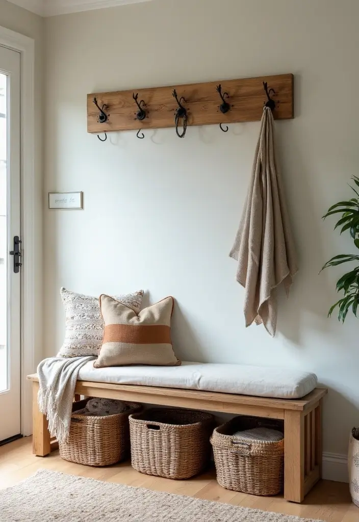 25 DIY Home Organization Projects That Will Transform Your Space (You Won't Believe #14!) - 20. Chic Entryway Solutions