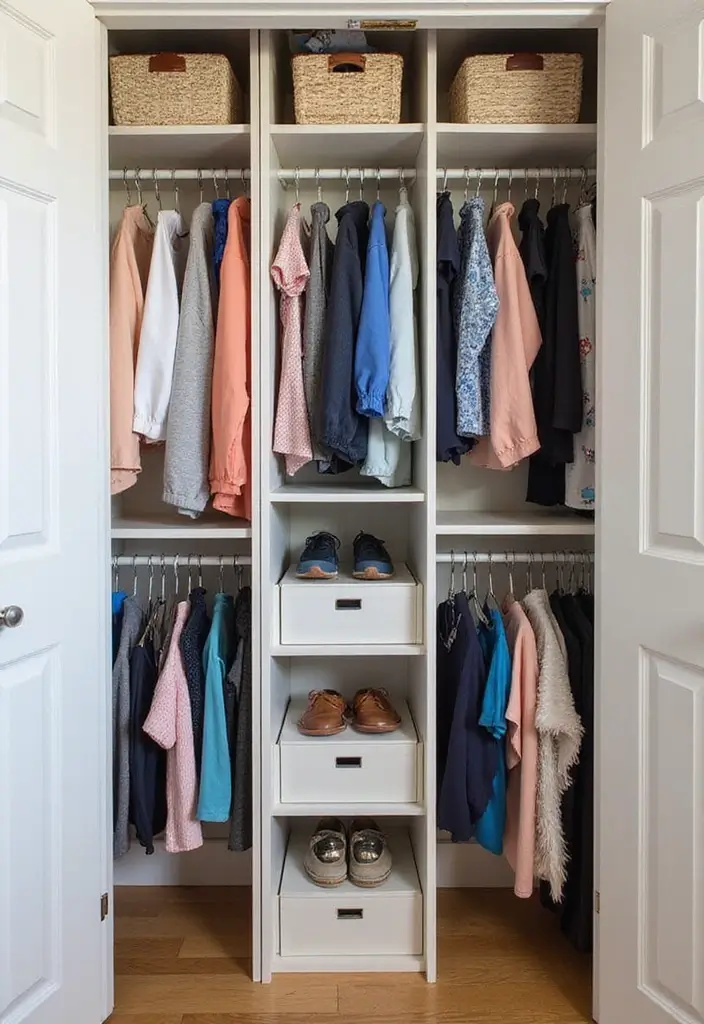 25 DIY Home Organization Projects That Will Transform Your Space (You Won't Believe #14!) - 5. DIY Closet Dividers