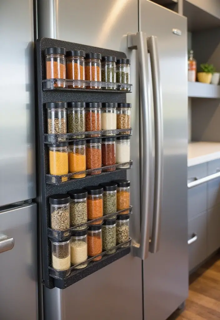 25 DIY Home Organization Projects That Will Transform Your Space (You Won't Believe #14!) - 7. Magnetic Spice Rack