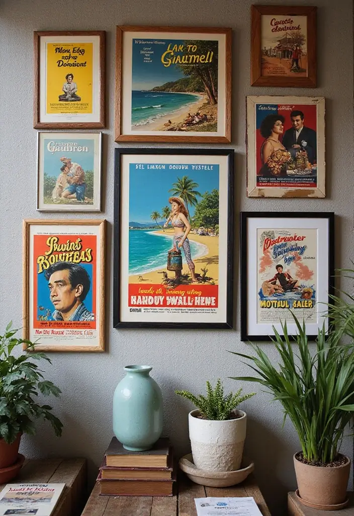 15 Stunning Vintage Wall Art Ideas That’ll Transform Your Space Instantly! - 1. Framed Vintage Posters