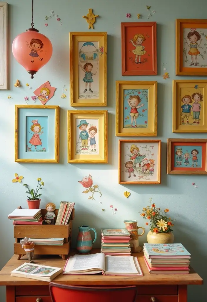 15 Stunning Vintage Wall Art Ideas That’ll Transform Your Space Instantly! - 10. Vintage Children’s Book Illustrations