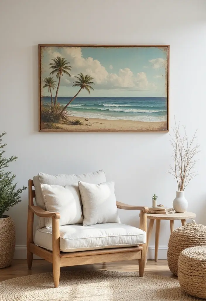 15 Stunning Vintage Wall Art Ideas That’ll Transform Your Space Instantly! - 12. Vintage Coastal Art