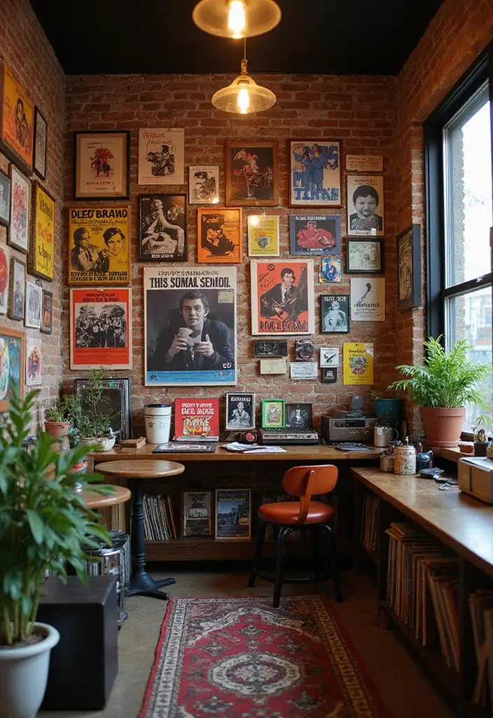 15 Stunning Vintage Wall Art Ideas That’ll Transform Your Space Instantly! - 14. Vintage Music Posters