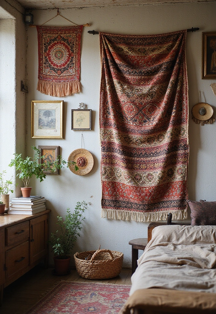 15 Stunning Vintage Wall Art Ideas That’ll Transform Your Space Instantly! - 7. Vintage Textile Art