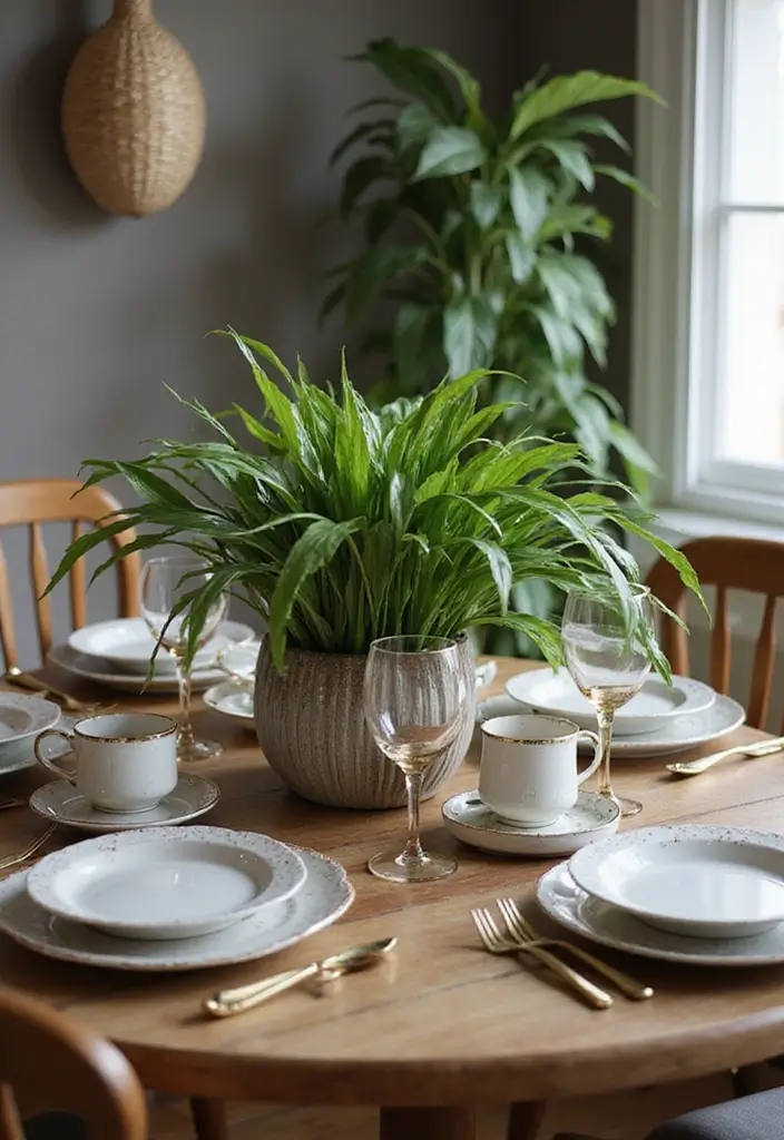 20 Stunning Indoor Plant Styling Ideas That Will Transform Your Space (You Won't Believe #7!) - 5. Dining Table Centerpiece