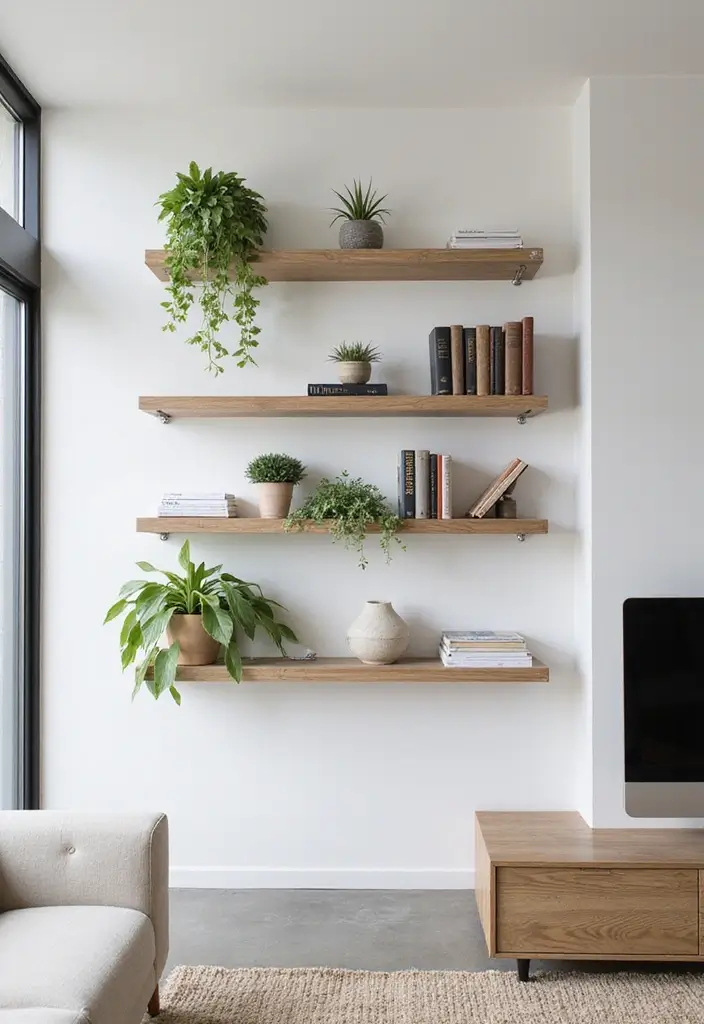 20 Stunning Indoor Plant Styling Ideas That Will Transform Your Space (You Won't Believe #7!) - 8. Floating Shelves with Plants