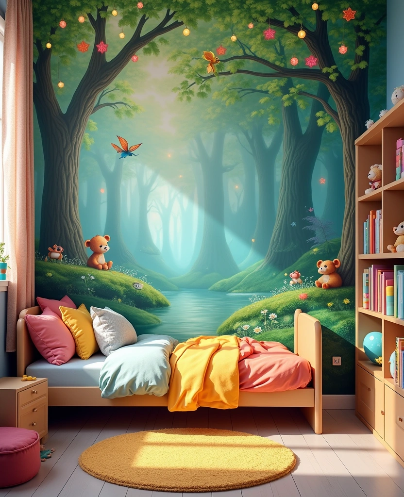 14 Budget-Friendly Kids Room Ideas That Are Chic and Functional! - 1. Playful Wall Murals