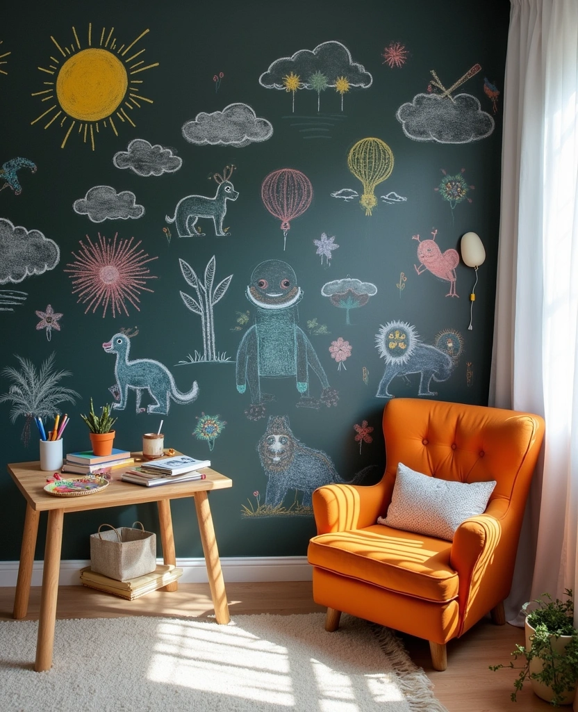 14 Budget-Friendly Kids Room Ideas That Are Chic and Functional! - 9. Chalkboard Walls