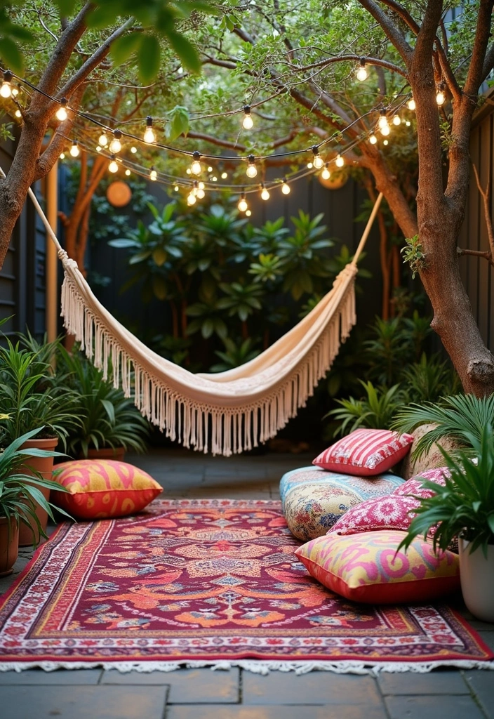 17 Patio Decor Ideas That Will Transform Your Outdoor Space Into a Summer Paradise! - 1. Cozy Bohemian Lounge