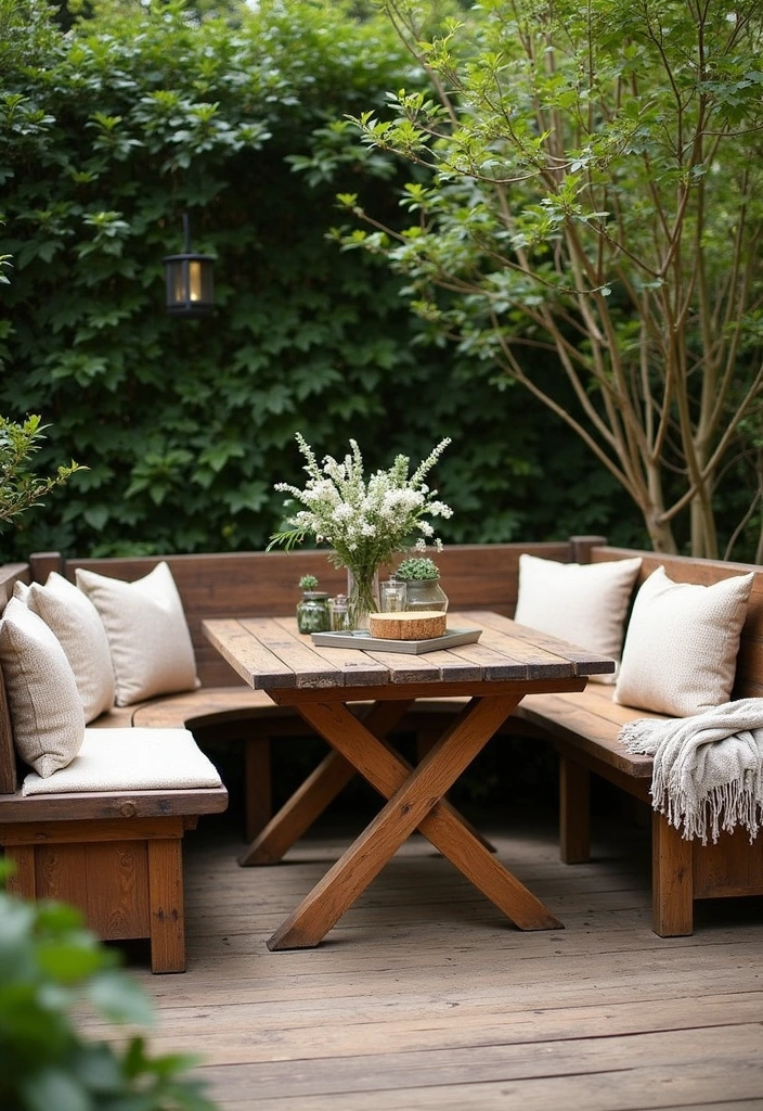 17 Patio Decor Ideas That Will Transform Your Outdoor Space Into a Summer Paradise! - 8. Rustic Wooden Furniture