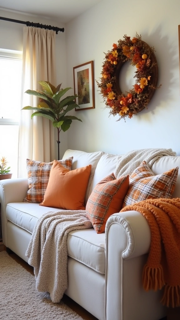 21 Gorgeous Living Room Transformations Under $200 That You Can DIY! - 16. Seasonal Decor Swaps