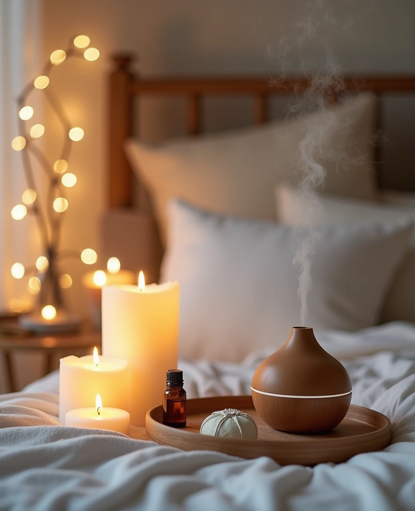 12 Cozy Bedroom Ideas That'll Make You Want to Stay in Bed All Day! - 10. Scented Elements for a Cozy Ambiance