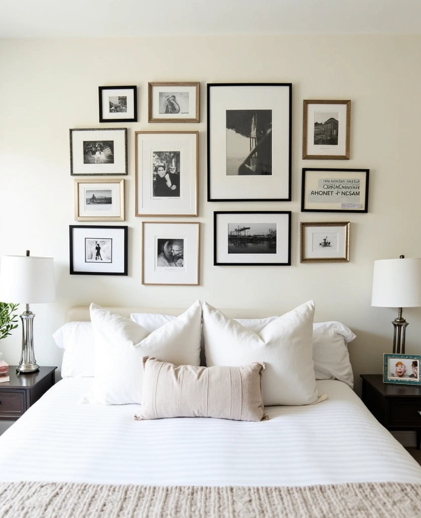 12 Cozy Bedroom Ideas That'll Make You Want to Stay in Bed All Day! - 5. Personalized Artwork