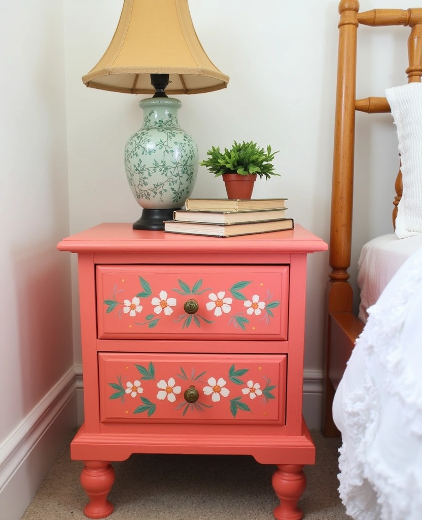 12 Stunning Vintage Furniture Restoration Projects That Will Blow Your Mind! (You Won't Believe #6!) - 10. Artistic Nightstand Transformation