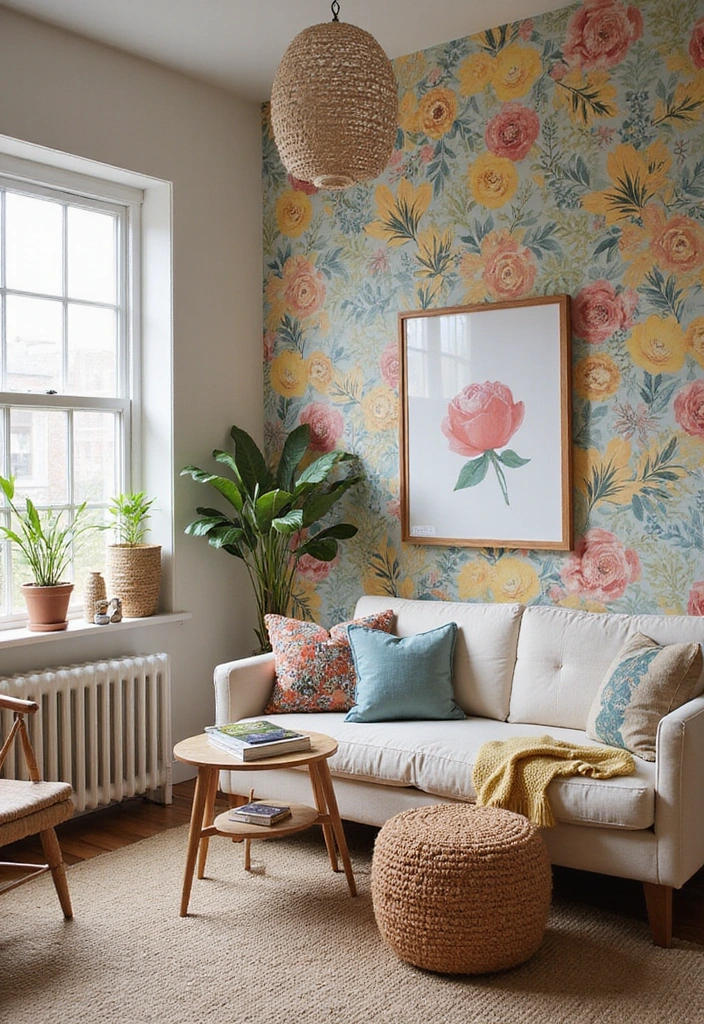 10 Genius Home Decor Hacks That Will Blow Your Mind (Seriously!) - 2. Create Accent Walls with Removable Wallpaper