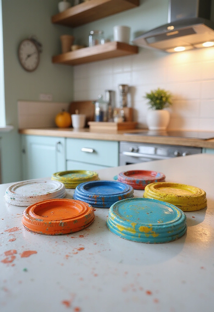 Easiest DIY Home Decor Projects EVER! (Perfect for Beginners) - 12. Decorative Mason Jar Lids