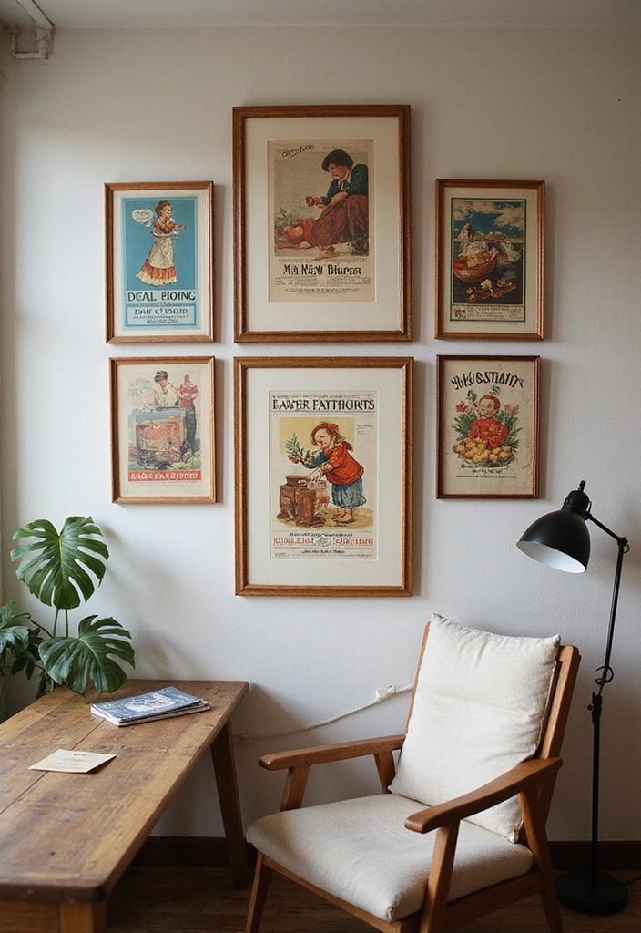 10 Modern Wall Art Trends You Can't Afford to Miss (Your Walls Will Thank You!) - 7. Vintage-Inspired Art