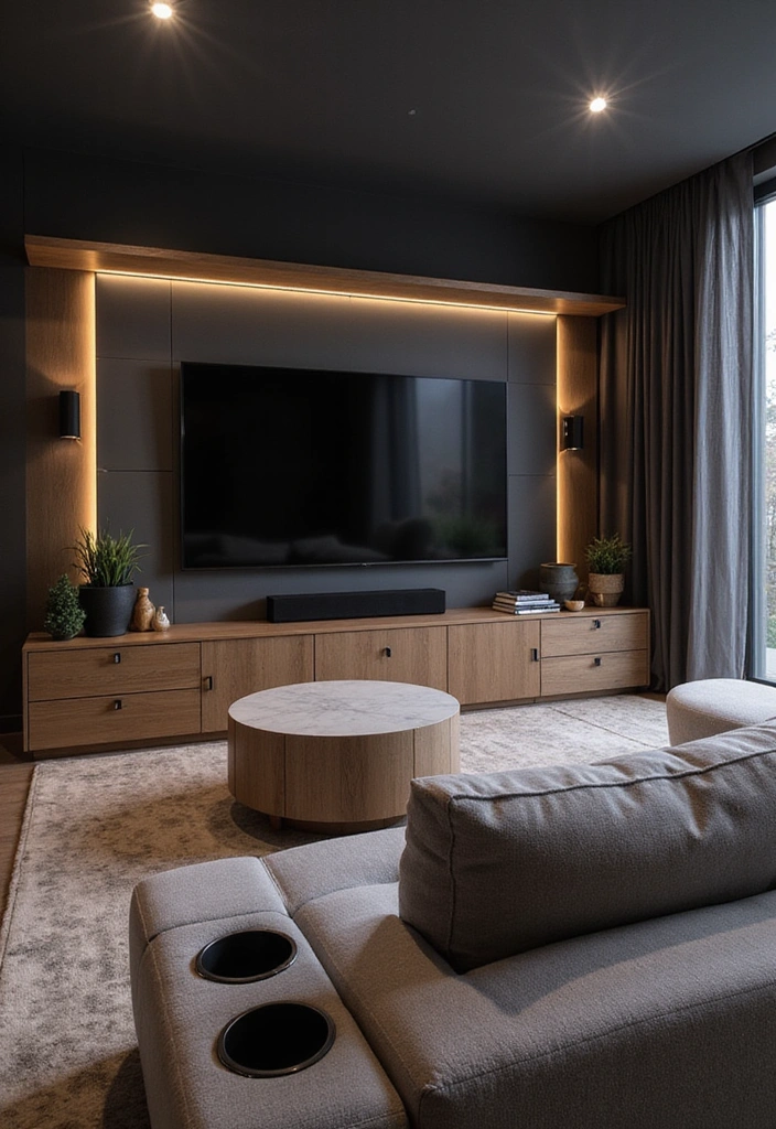 15 Cozy Living Room Setups That’ll Make You Want to Curl Up with a Blanket! - 11. Comfort Meets Technology