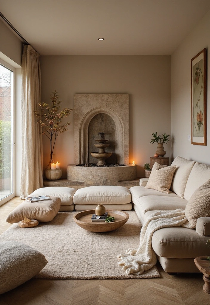 15 Cozy Living Room Setups That’ll Make You Want to Curl Up with a Blanket! - 14. Spa-Like Serenity