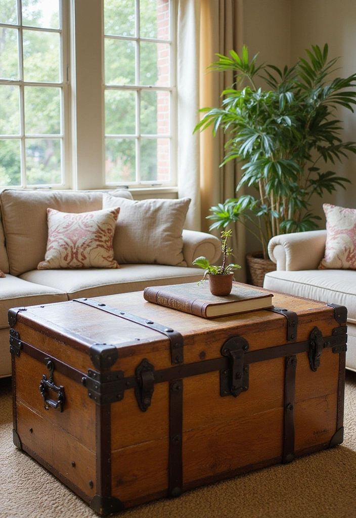 15 Vintage Home Accents That'll Transform Your Space into a Timeless Oasis! - 2. Vintage Trunks