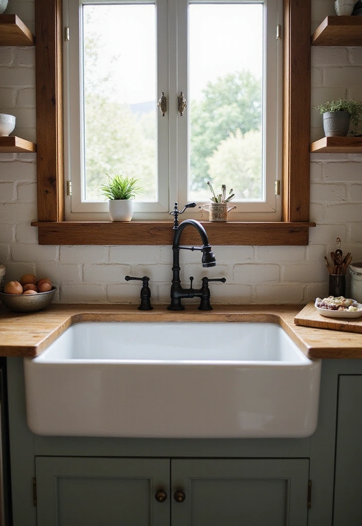 21 Stunning Farmhouse Kitchen Decor Ideas That Will Make You Fall in Love with Cooking Again! - 1. Vintage Farmhouse Sink
