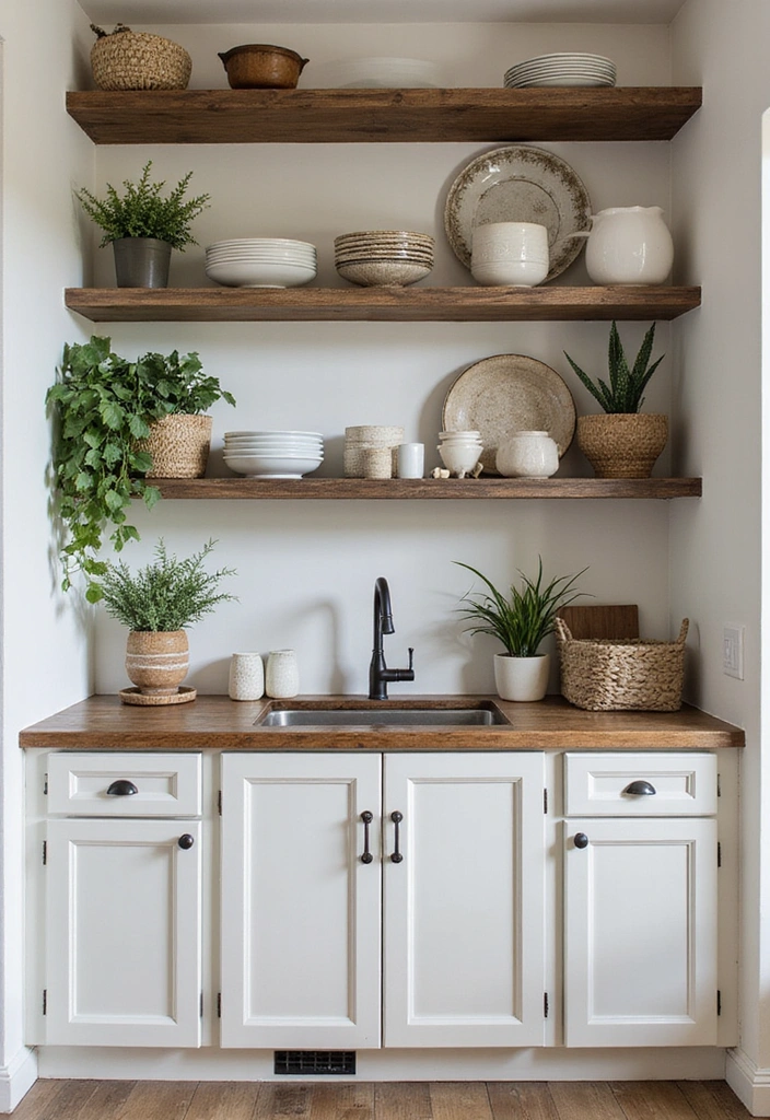 21 Stunning Farmhouse Kitchen Decor Ideas That Will Make You Fall in Love with Cooking Again! - 2. Rustic Open Shelving