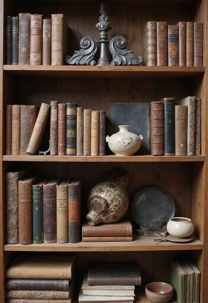 How To Style Your Bookshelves for Maximum Impact - 2. Mix and Match Textures