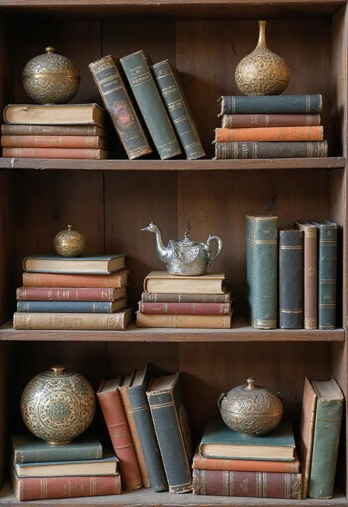 How To Style Your Bookshelves for Maximum Impact - 7. Use Books as Decor Elements