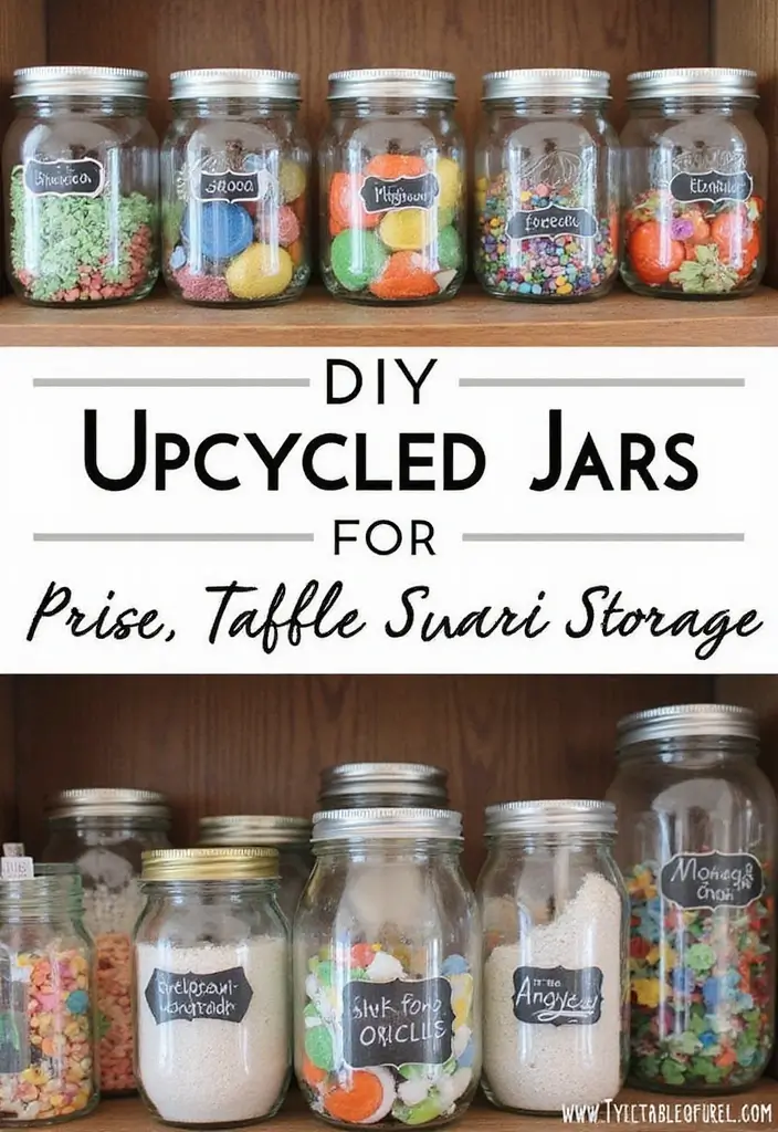 Transform Your Old Jars into Stunning Home Decor: 10 Easy DIY Ideas You Need to Try! - 4. Storage Solutions